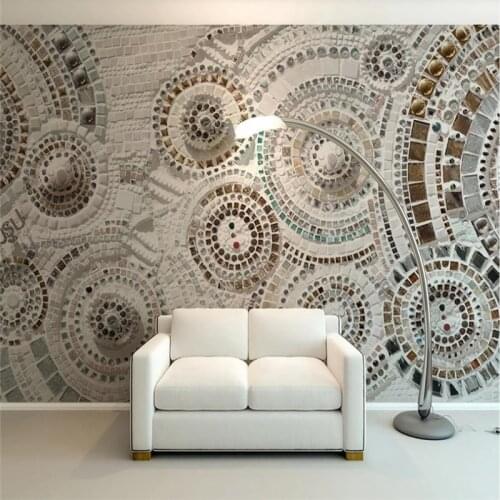 Custom wallpaper bohemian circle simple modern background wall - decorative waterproof material