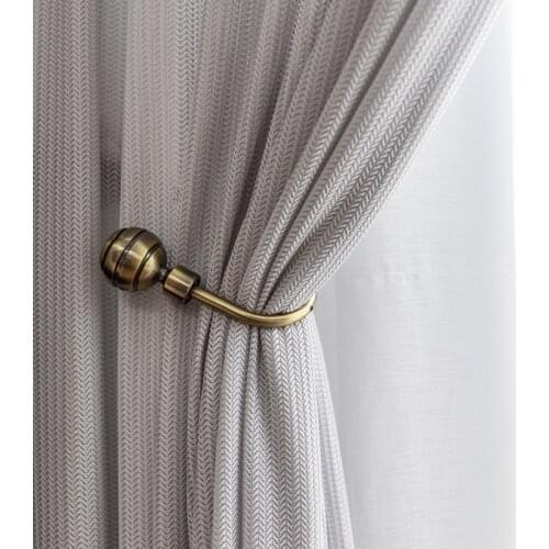 Nordic Simple Curtains for Living Dining Room Bedroom Light Luxury Fish Bone Hollow Tulle Curtain Finished Product Customization