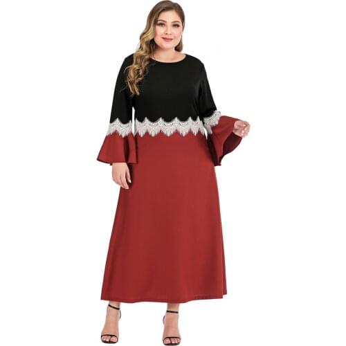 Plus Size Kaftan Women Loose Long Maxi Dress Muslim Abaya Dubai Caftan Turkish Robe Islamic Clothing Eid Ramadan Abayas Gown 3XL