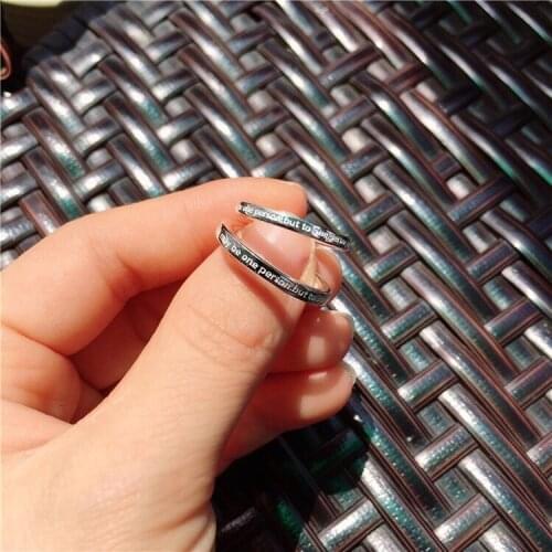 Silver Noble Jewelry To the world you may be one person .But to one person you may be the world.Personalise Temperament Rings