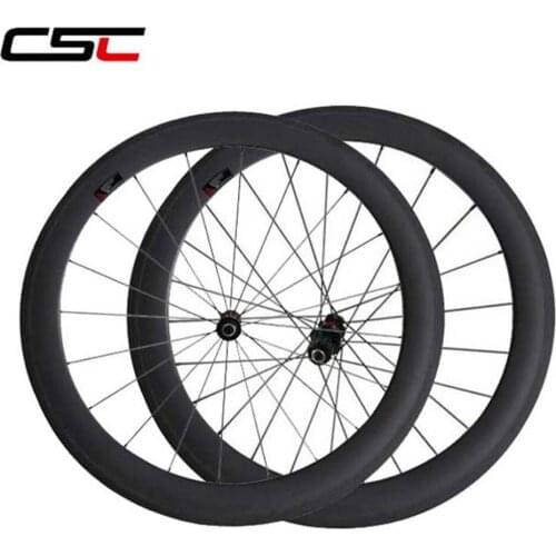 Super light 700C road bike carbon wheels clincher 60mm height 23mm wide D T 240 hub carbon wheelset