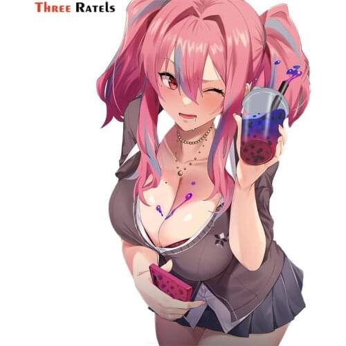 Three Ratels F452 Azur Lane Hotate Chan Open Shirt Seifuku Sweater Sexy Girl Car Sticker Waterproof Personality Auto Accessories