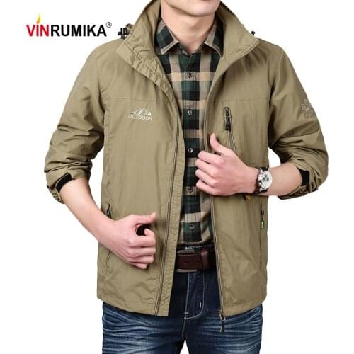 VINRUMIKA Men's Windbreakers