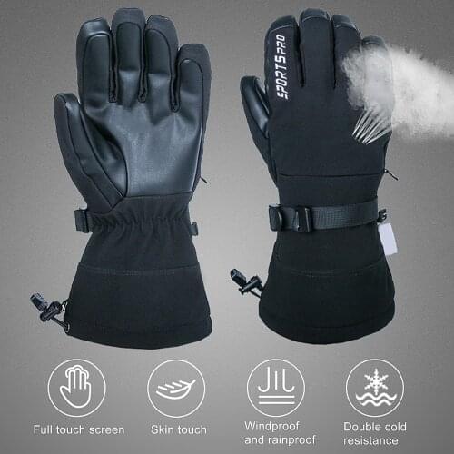 New Touch Screen Waterproof Windproo Warm 5-finger Black Motorcycle Gloves Motorcycle Bike Ski Outdoor Camping Hiking Gloves