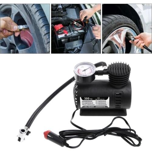 Air Compressor Electric Tire Inflator Pump w/Gauge 300 PSI 12V Car Portable Mini JUN27_25