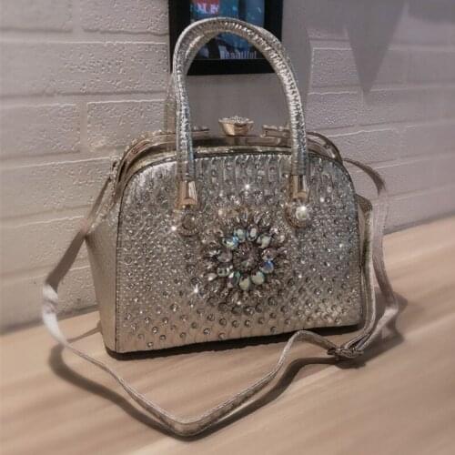 Leather Handbag Women Pu Famous Designer Ladies Crstyal Shoulder Bag 2020 New Totes Bag Diamond Crossbody Bag Sac Main Femme