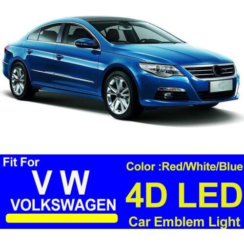 11cm Trunk Boot Emblem Light 4D Car Accessory Lamp Auto Logo Badge for Vw Volkswage GOLF MAGOTAN CC Tiguan BORA Scirocco