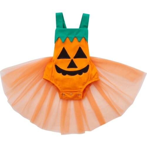 2021 Halloween Costumes Baby Girl Clothes Party Costume Romper Ruffles Cute Fancy Tutu Sleeveless Baby Girls Dress Outfit