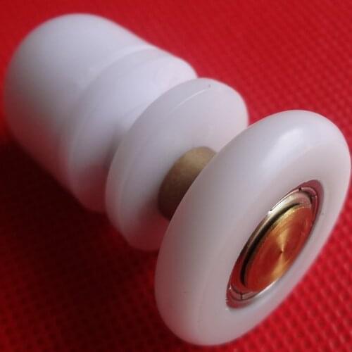 2pcs universal nylon pulley vintage Sliding door roller anti-rust large bearing shower room hanging wheel bathroom accessories