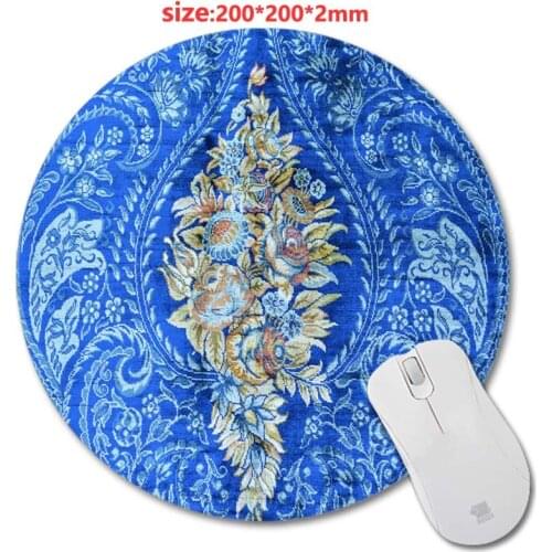 3D Frint Circular Carpet rubber game mouse pad PC mputer Gaming Mousepad Fabric + Rubber Material - accessory and