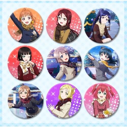 58mm Christmas awaken Love Live Sunshine Aqours badge Icons On Backpack