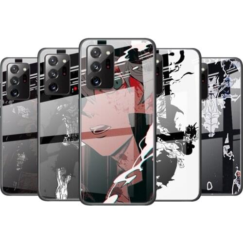 Tempered Glass Cover Anime Black Clover For Samsung Galaxy S21 Ultra Plus 5G M51 M31 M21 Shockproof Capa Phone Case