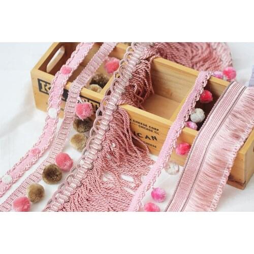 Dailylike Tassel Fringe Tassel Trim Ribbon DIY Party Hanging Ring Cords Tassel Trim Garments Curtains Jewelry Decor Tassels