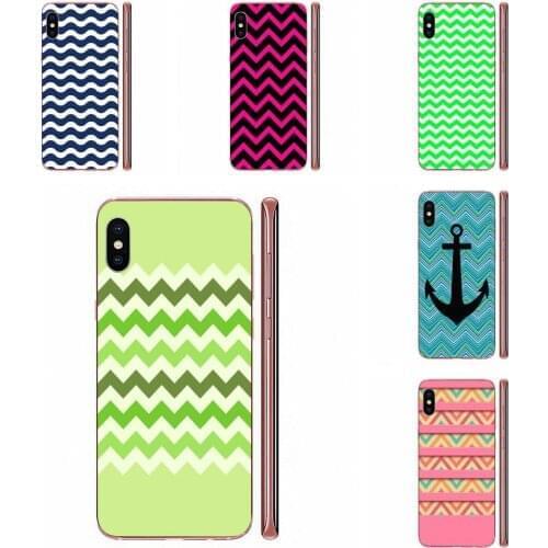 For LG G3 G4 G5 G6 G7 K4 K7 K8 K10 K40 K50 Q6 Q60 V10 V20 V30 V40 Nexus 5 5X 2017 Simple Phone Cases Colorful Marine Chevron