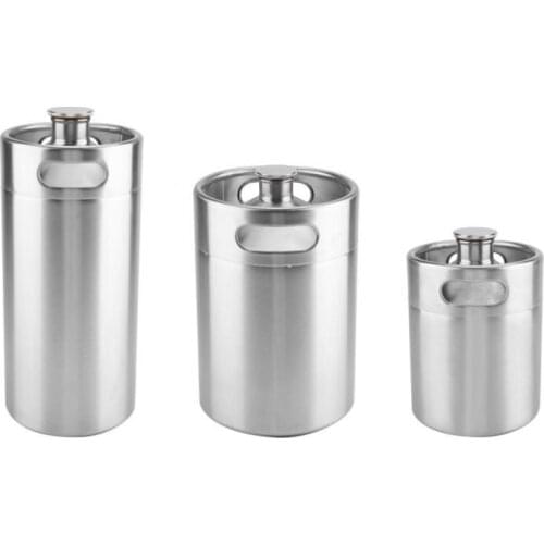 2L/3.6L/5L Homebrewing Stainless Steel Beer Growler Mini Keg Dispenser For Beer Fermenation Keg Secondary Maturity