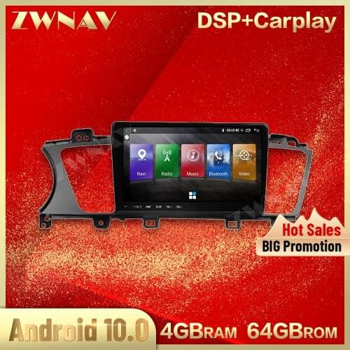 DSP Carplay Android 10.0 screen Car multimedia player For kia k7 Cadenza 2013-2017 GPS Navi Auto audio radio stereo BT head unit