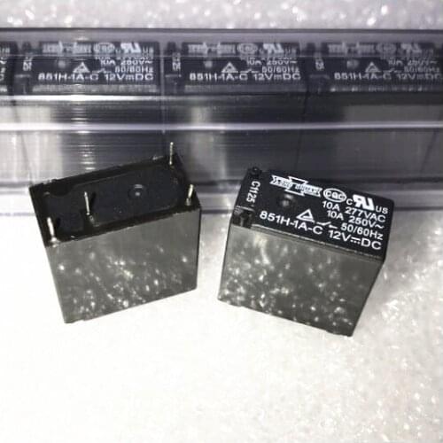 HOT NEW 12V relay 851H-1A-C-12VDC 851H-1A-C 12VDC 851H1AC 12V 12VDC DC12V 10A 277VAC 250V 4PIN