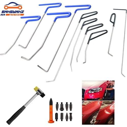 Paintless Dent Repair Rods Auto Body Dent Removal Tools Auto Car Body Paintless Dent Repair Dent Puller Dent Hammer Tap Down