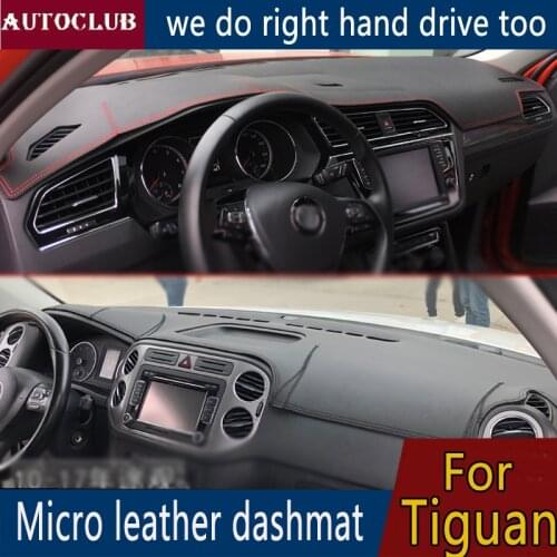 For Volkswagen VW Tiguan 2007-2019 Leather Dashmat Dashboard Cover Pad Dash Mat Sunshade carpet custom 2014 2015 2016 2017 2018
