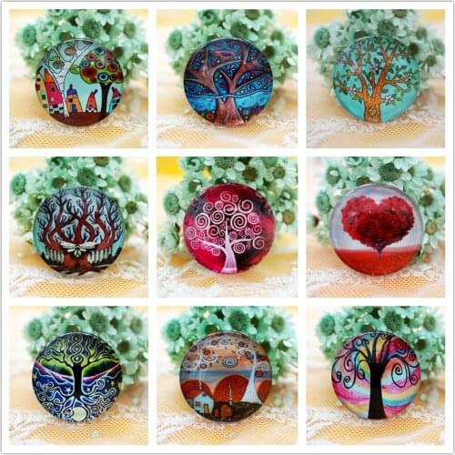 5PCS/lot Round 25MM Glass Cabochon for brooch Jewelry Supply earrings for making women 2019 rings Jewelry Accessories Crafts