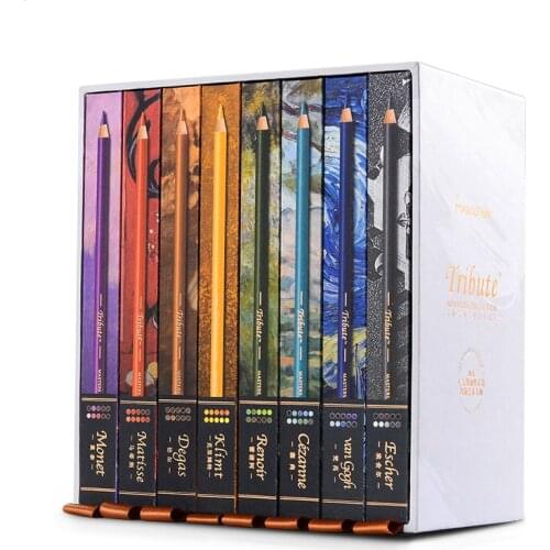 Marco Master Collection 80 Pieces Oily Colored Pencils Gift Box Set Professional Drawing Pencils Artist Tribute