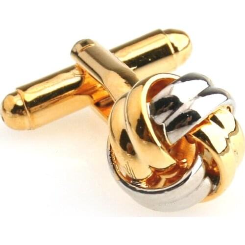 Lepton Fashion Knot Cufflinks,2 Design Gold Color Knot cufflink Gift cuff links for mens,Wholesale Promotion #6540