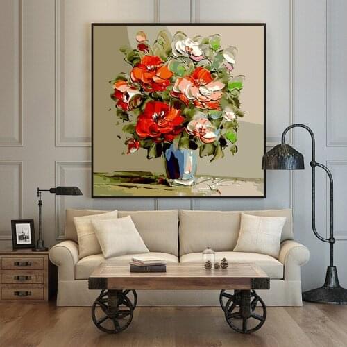 Paint by number art painting by numbers creative still life flowers rich background wall hand-painted fill decorative paintings