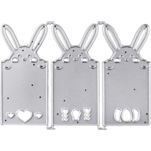 Card Knife Mold Three Rabbits Cutting Dies Set for Cards Scrapbooking