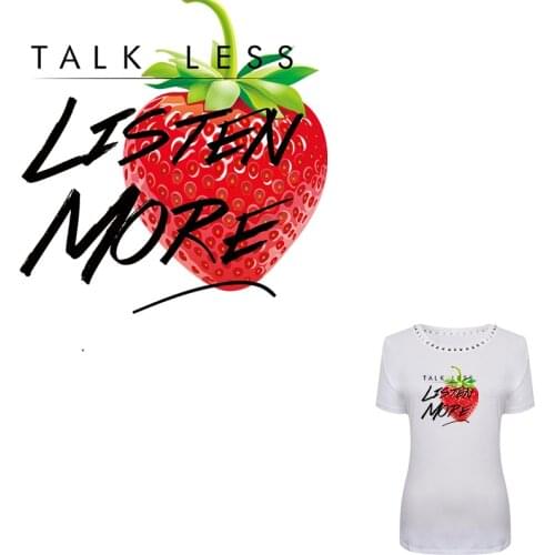 COSBILL Patches For Clothing 19*20cm Strawberry Patches A-level Washable Heat Transfer DIY Accessory Decoration Transfer Y-022