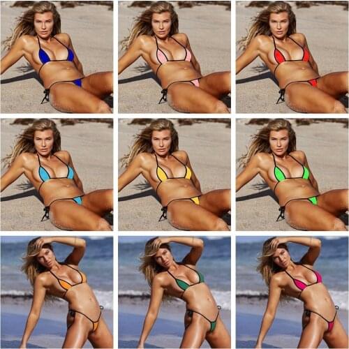 New 3-point 12 color matching Brazilian Bikini bathing swimwear European and American 2 piece set women swimming suit for women