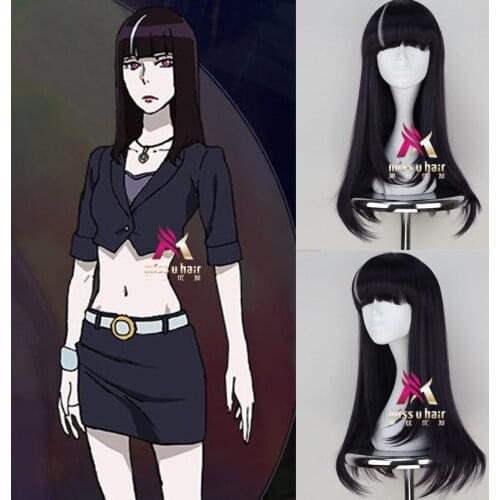 Anime Movie Death Parade Death Billiards Chiyuki Cosplay Costume Wig party Hair Refractory Fiber wig +wig cap