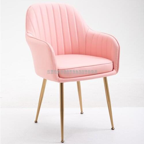 Postmodern Light Luxury Dining Chair Leather Leisure Chair Nordic Desk Chair Rotary Chair Computer Chair Makeup Chair Dressing
