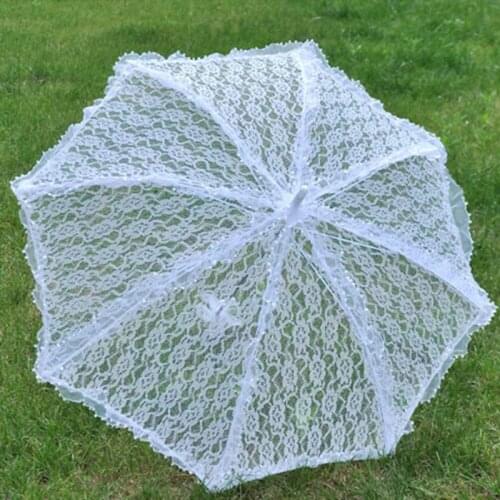 Simple Wedding Supplies Lace Hollow Bride Wedding Umbrella Photo Decoration Photography Props E15E