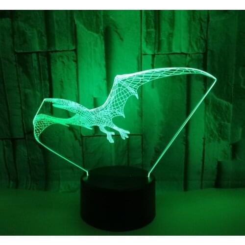 Pterosaur 3d Night Deco Lamps Colorful Touch Led Visual Desk Lamp Gift Atmosphere Led Stereo Table Lamp