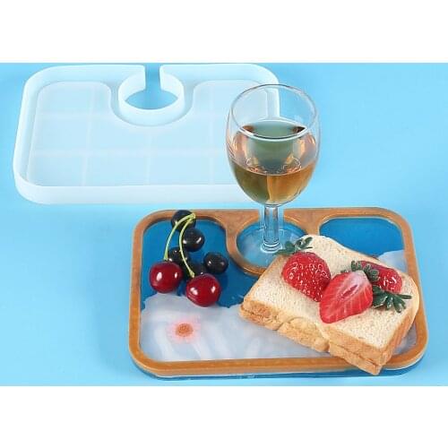Silicone Wine Tray Mold Wine Tray Mold DIY Tool Set Homemade Bar Desktop Living Room Crafts Decoration