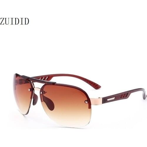 Fashion Pilot Sunglasses For Men Women Vintage Square Driving Sun glasses Gradient Lens Rimless Male Classic Black Eyewear UV400