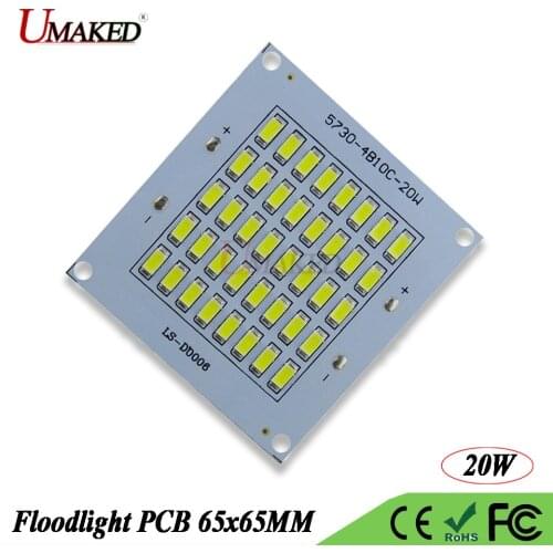 Full watt SMD 5730 LED PCB Floodlight lamp plate 20W 2000lm DC20-39V 600mA SMD cob aluminum plate base Borad for Spotlight light