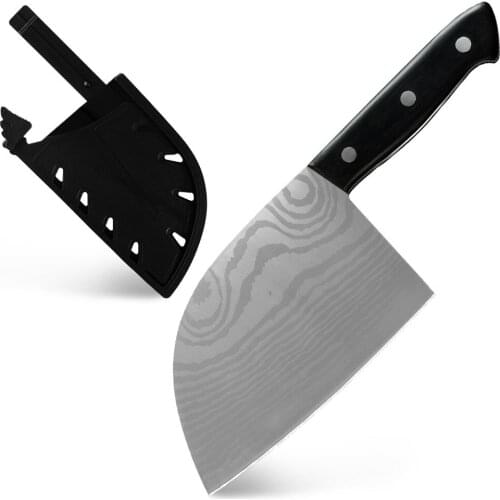 XYj Carabiner Butcher Knife 7cr17 Stainless Steel Knife Full Tang Outdoor Camping Outdoor Knife Sheath Parcel Survive Knife