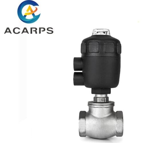 1/2" 3/4" 1" 1-1/4" 1-1/2" 2 inch Stainless Steel T-type Pneumatic Thread Globe Valve PTFE Sealing