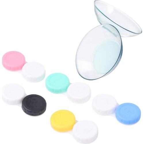 1PC Colorful Contact Lens Box Holder Plastic Objective Travel Portable Case Storage Container Random Color