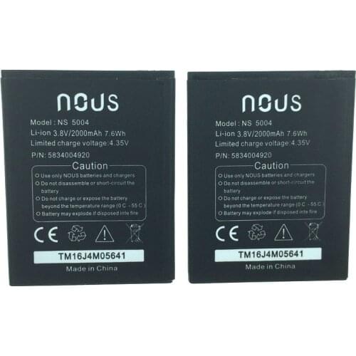 10pcs Wisecoco 2000mAh New Battery for Nous NS 5004 NS5004 Cellphone Bateria + Tracking Number