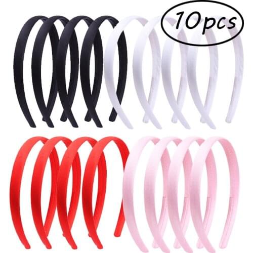 10pcs New hair accessories children’s birthday DIY hairpin, cute cloth 1.5cm 2cm headband satin plastic headband accessories