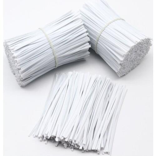 100/1000pcs PE Plastic Nose Wire Bar For DIY MASK Single Core Nose Bridge Clips Jewelry Making Material Accessories White
