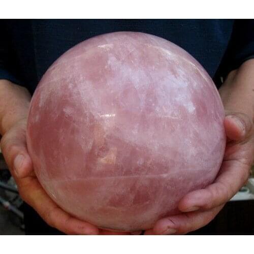 10420g nature rose crystal quartz gemstone sphere ball reiki healing