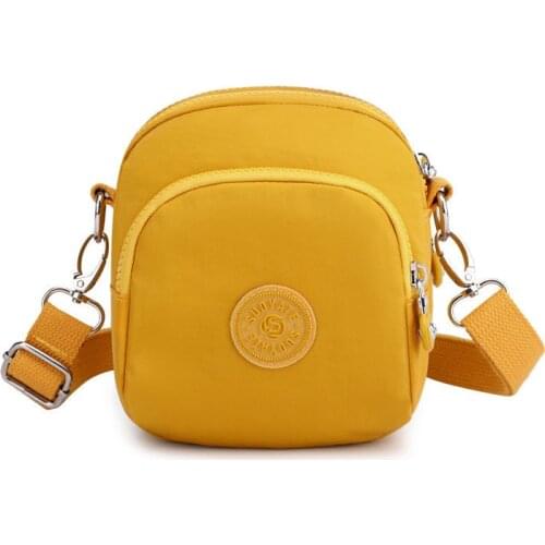 2021 New Women Small Shoulder Bag Fashion Pure Color Casual Tote Outdoor Bag Canvas Phone Handbag Zipper Messenger Crossbody