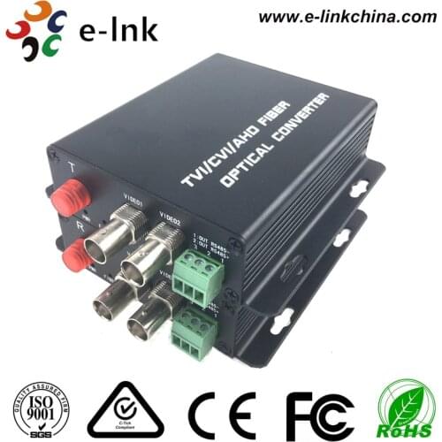 2Ch 1080P HD TVI Optic fiber Transceiver