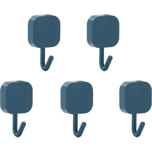 5pcs Bathroom Non-marking Hooks Hole-free Door Wall Key Towels Hangers Hook Punch-Free Universal Decorative Hooks for Kitchen
