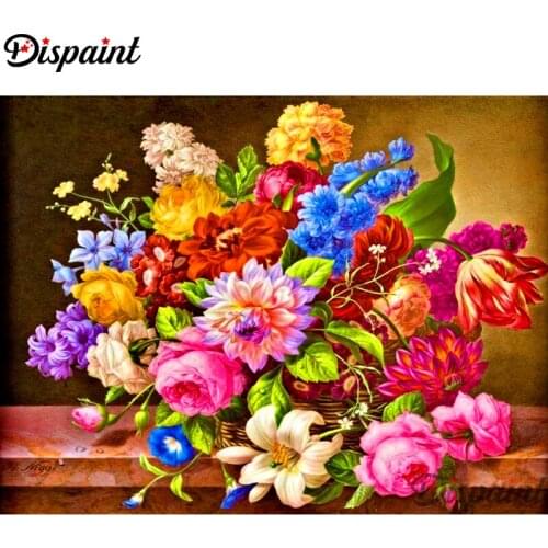 Dispaint Full Square/Round Drill 5D DIY Diamond Painting "Flower landscape" 3D Embroidery Cross Stitch Home Decor Gift A10105
