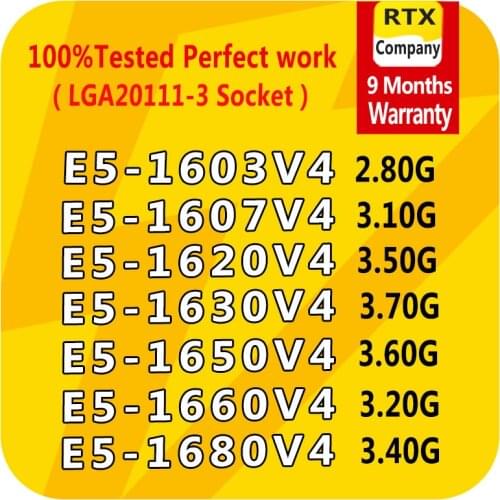 Xeon Processor E5-1680V4 E5-1620V4 E5-1630V4 1603V4 1607V4 E5-1650V4 E5-1660V4 Offcial Version PC Computer CPU Server LGA2011