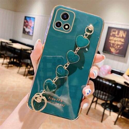 Plating Love Bracelet Wristband Case For Samsung A32 A52 A72 A02 A12 F62 Note 20 ultra 8 9 10 plus A750 A7 A8 2018 Coque